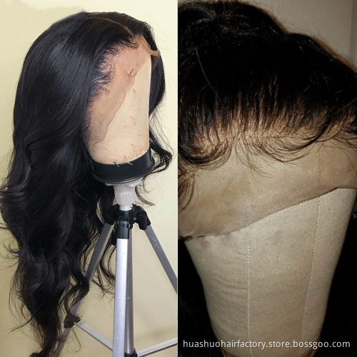 Huashuo Water Wave HD Lace Frontal Wig Peruvian Deep Curly Wave Human Hair Full lace Wig 180% Density Wig
